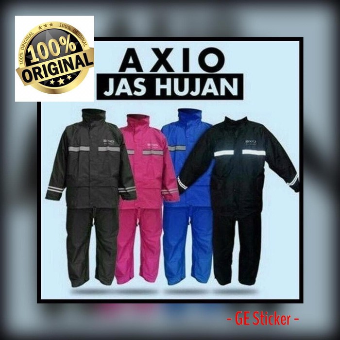 Jas Hujan AXIO ORIGINAL - Navy Terbaru  Shopee Indonesia