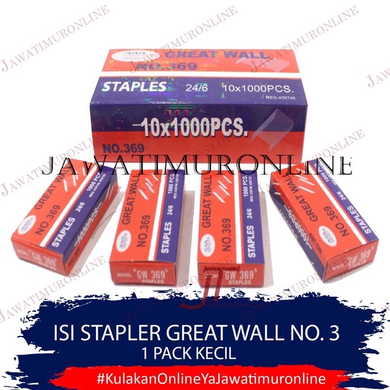 Isi Staples Great Wall 369 / Isi Staples Besar no 50