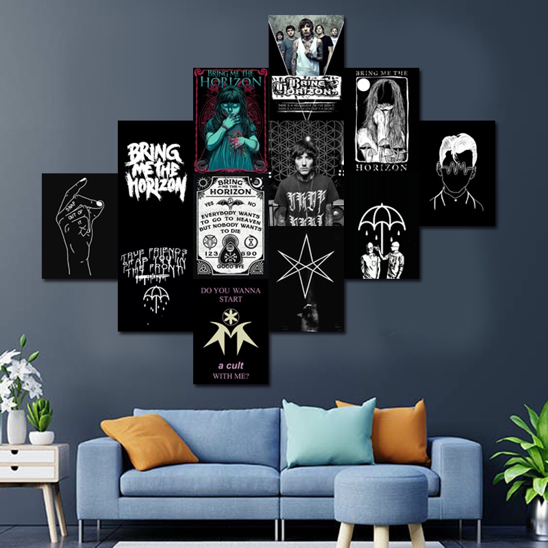Poster Dinding Kamar Cowok Horizon Ukuran A6 A5 A4 Model Aesthetic Absurd Poster Murah 16 pcs | SC48