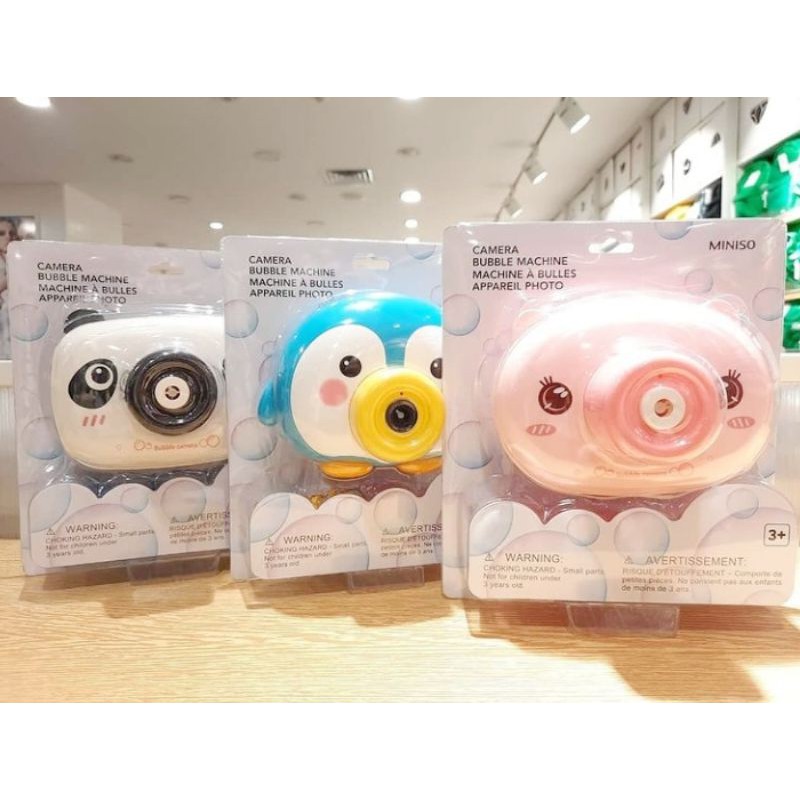 SPECIAL SALE MINISO ANIMAL SERIES CAMERA BUBBLE MACHINE / MESIN GELEMBUNG KAMERA