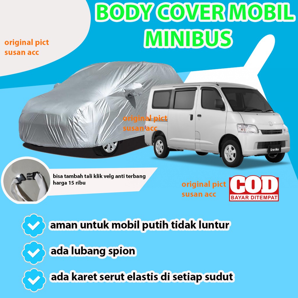 Cover Mobil Premium Outdoor MINIBUS / Sarung Mobil Chary 1.5 / Selimut Mobil Minibus / Mobil Chary