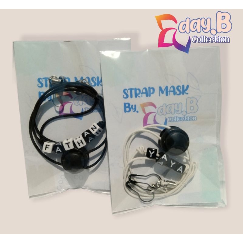 Strap Mask Nama/Strap Mask Custom/Strap Mask Unik/Strap Mask Unisex/Strap Mask Murah