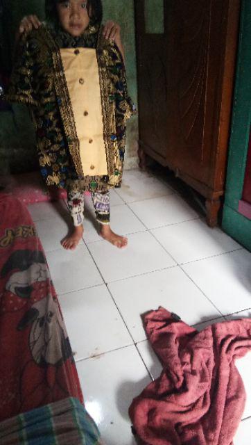 Qnunbatik Batik Keluarga/family Rok N Blus Narita Prodo Pendek Hitam