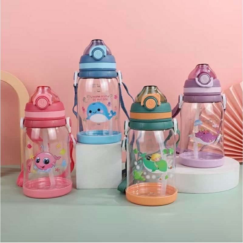 [BR] Botol Minum Anak Model Tanduk Rusa 600ml Karakter Lucu