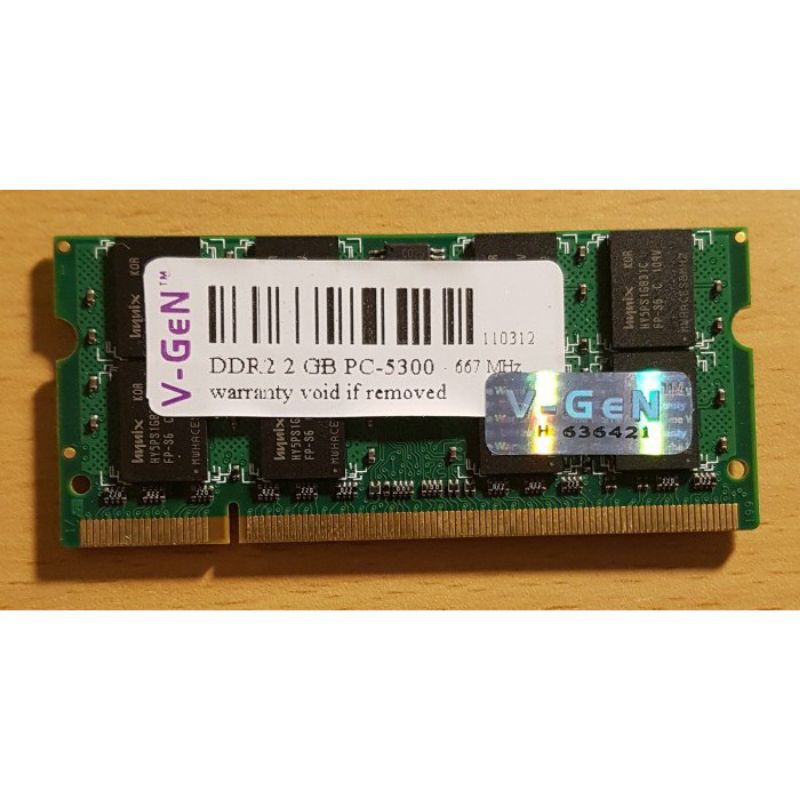 RAM LAPTOP DDR2 2GB 5300 V-GEN