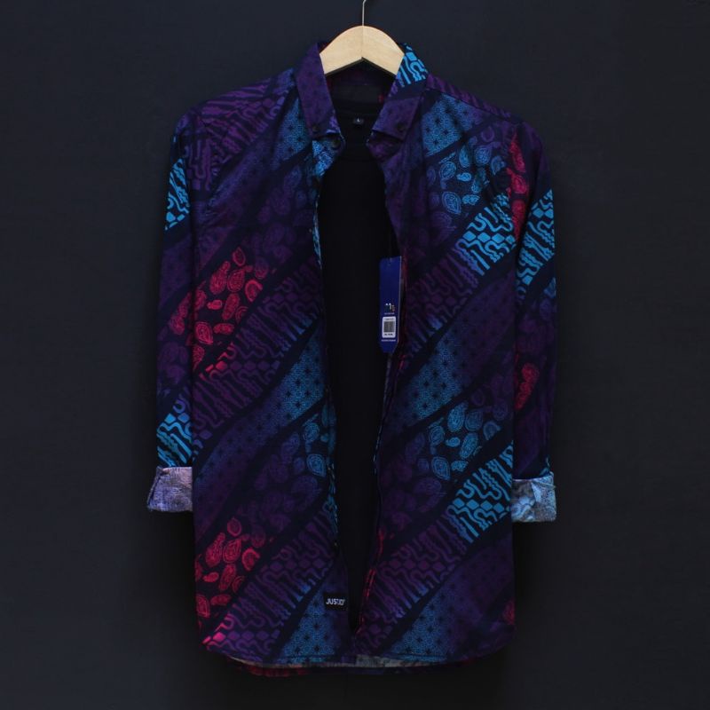 KEMEJA BATIK PRIA SONGKET PANJANG PREMIUM