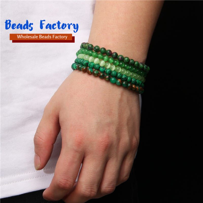 Gelang Batu Alam Asli 4/6mm Untuk Kado Pria Wanita