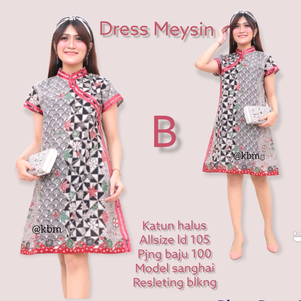 Dress Meysin batik solo dress tunik terndy wanita modern