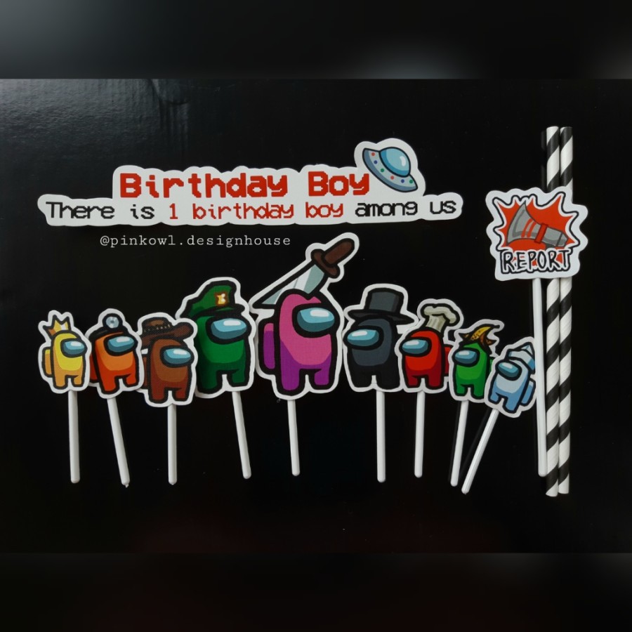 Among Us Cake Topper