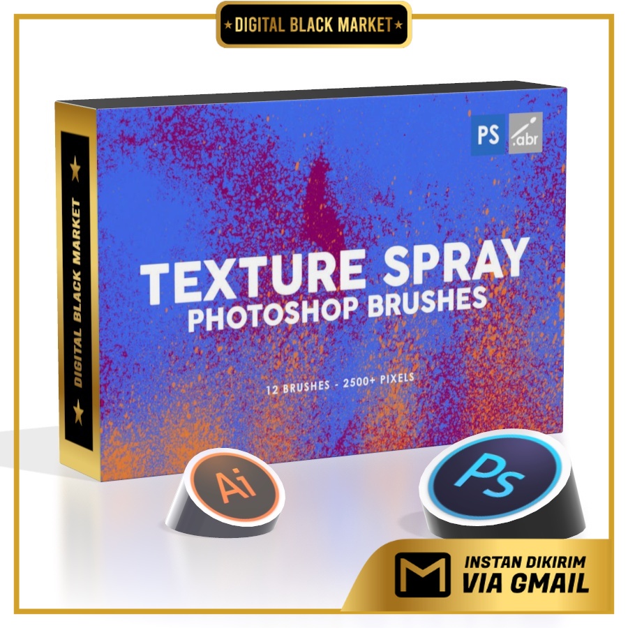 12 Texture Spray - Photoshop