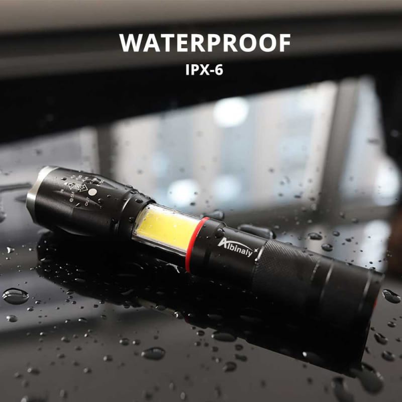 TaffLED Paket Senter LED Torch Cree XM-L T6 + Charger + Box - E17 COB