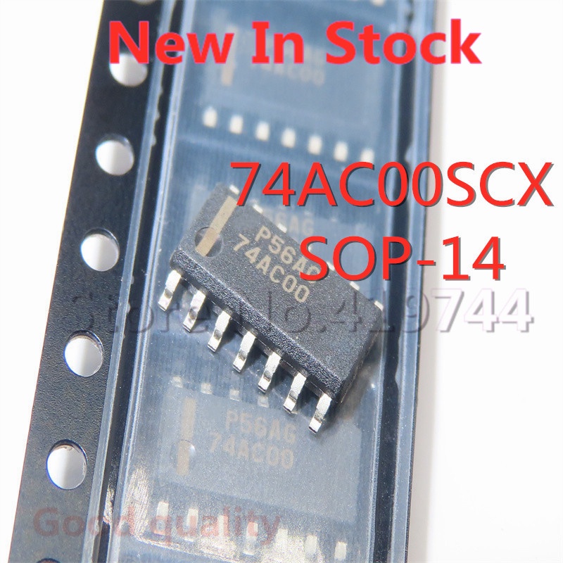 10-50psc 74AC00SCX 74AC00 SOP-14 SMD logic gate-gate Dan inverter In Stock IC Asli Baru