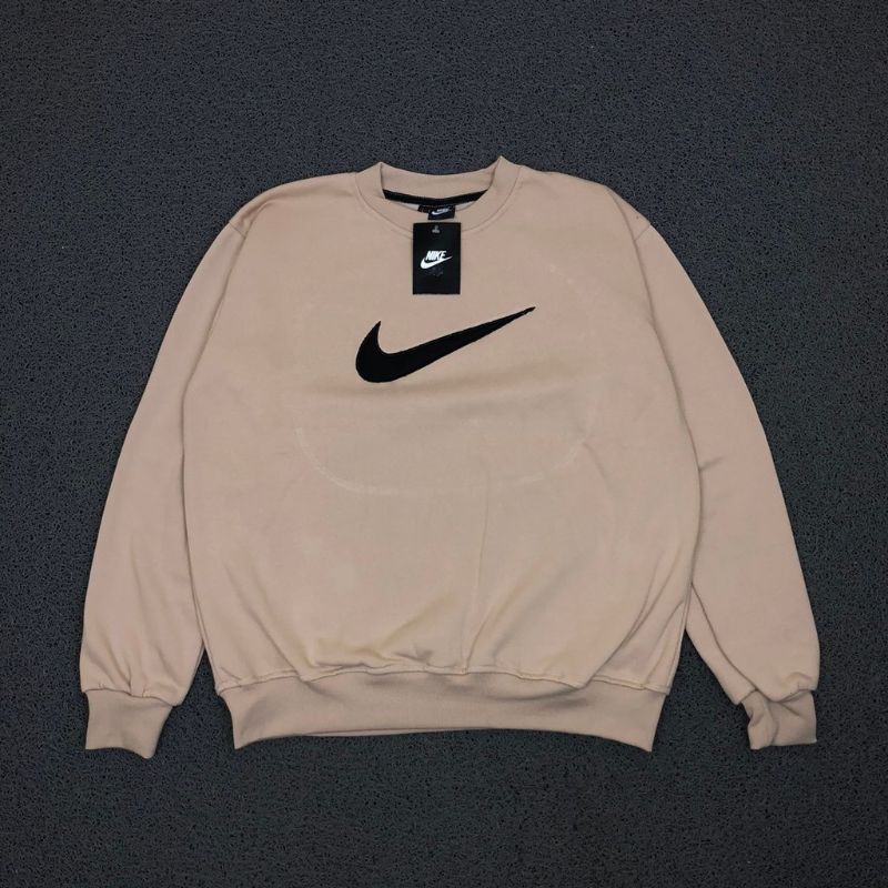 CREWNECK NIKE BROWN LOGO BASIC | OUTERWARE | SWEATER