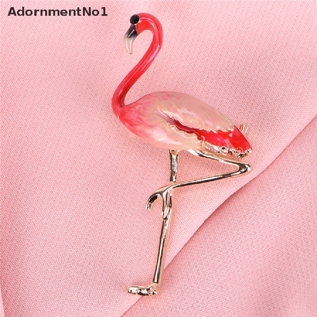 (AdornmentNo1) Bros Pin Enamel Bentuk Flamingo Untuk Wanita