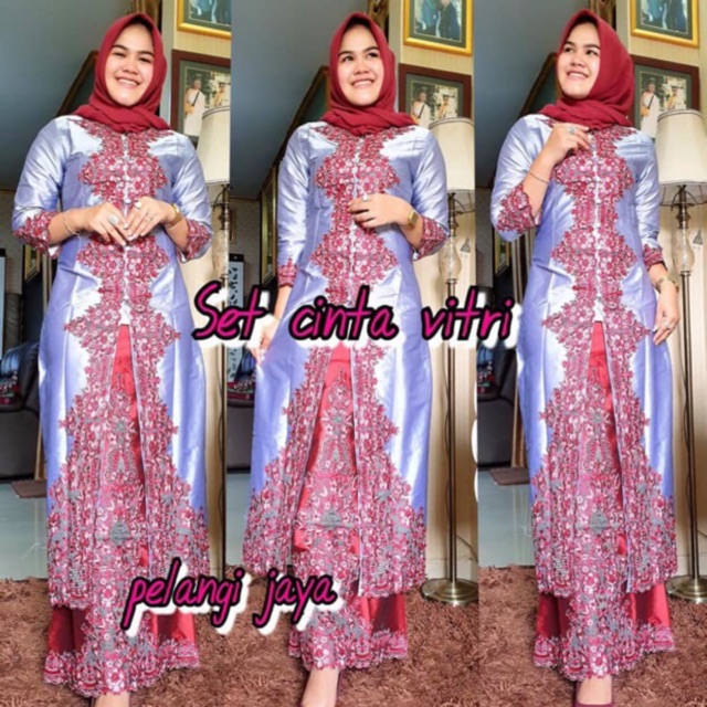 Set kebaya rok cinta vitri ori pelangi jaya