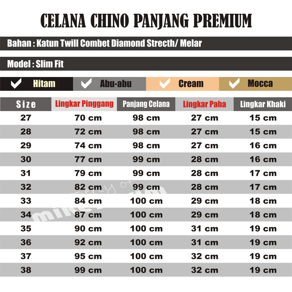 Celana Celana Chino Chinos Pria Panjang Bahan Melar Kerja Harian Cino Slim Fit Murah