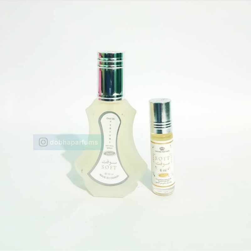 paket parfum dobha spray 35 ml dan roll on 6ml aroma DALAL original