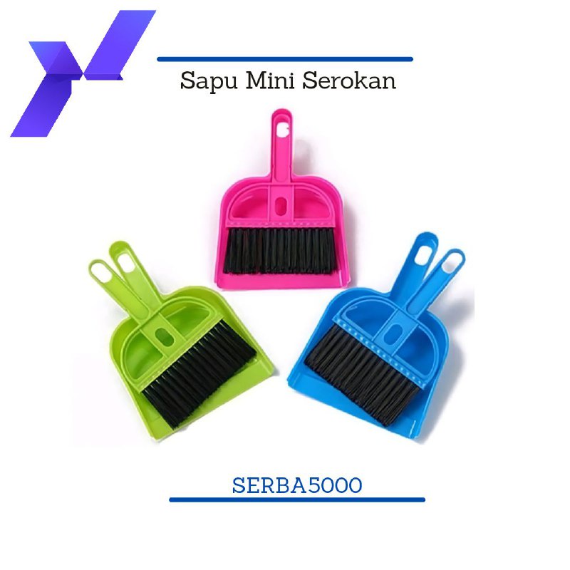 ✿SERBA5000✿ Sapu Mini + Serokan / Sapu Mini Set Serok Cikrak Kecil Bahan Plastik