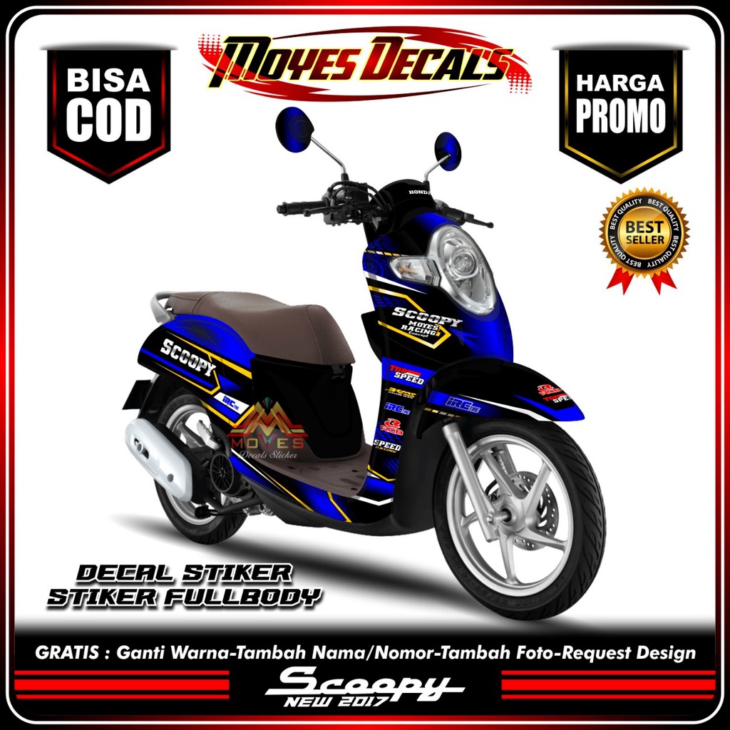Stiker Decal scoopy Decal Scoopy full body Full Decal Scopy Dekal New Fi 2017 2018 2019 2020 Recing 