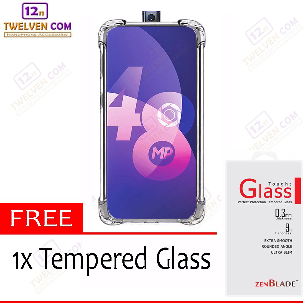 Case Anti Shock Anti Crack Softcase Oppo F11 Pro - Free Tempered Glass