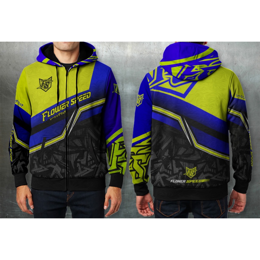jaket racing flower speed