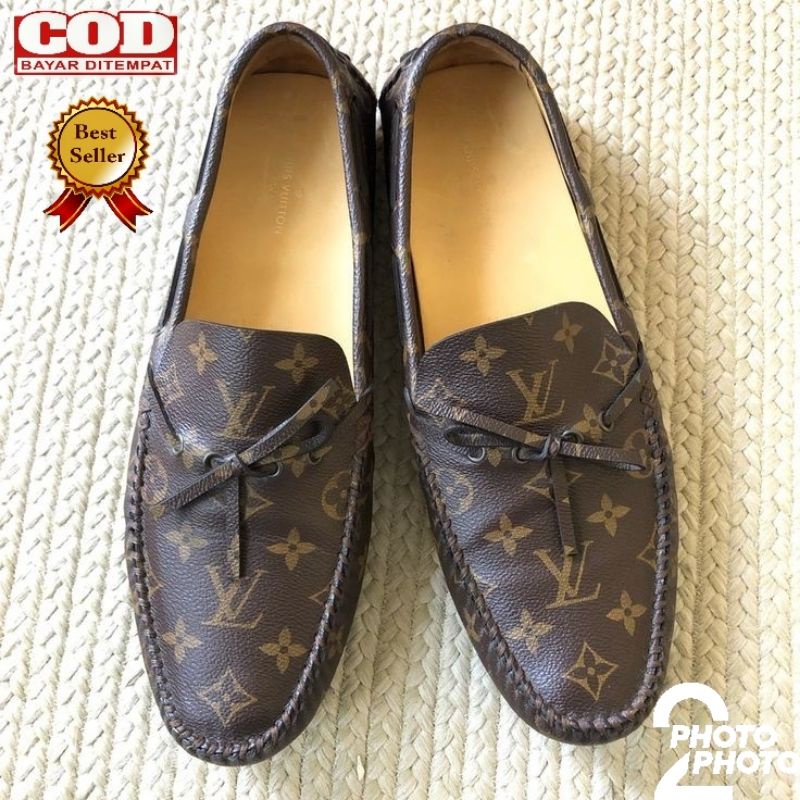 pantopel kasual motif pria / pantofel kasual pria / sepatu pantofel santai / sepatu lv murah