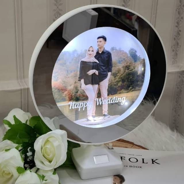 Cermin mirror kaca  foto lampu  LED rias  magic ajaib hadiah 