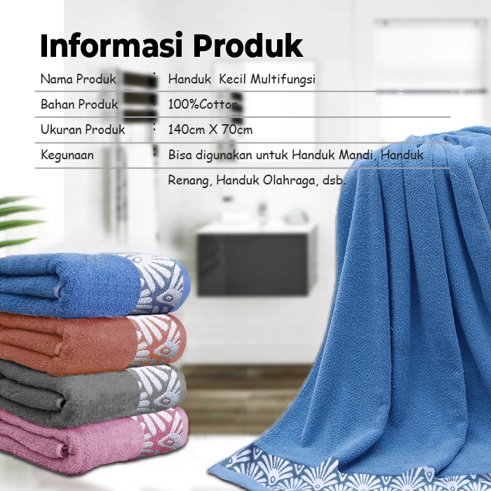 Handuk  Mandi Daya Serap Yang Bagus (100% COTTON) Handuk Dewasa Motif Laguna (H101G) TERBARU Bisa COD Handuk Mandi 70x140 cm High Quality