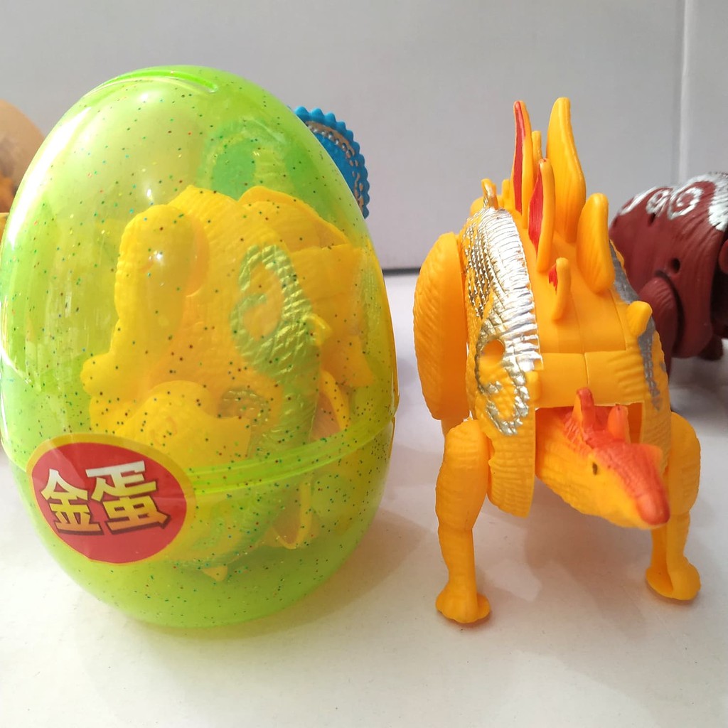 mainan deformation egg dinosaurus - mainan telur isi dinosaurus