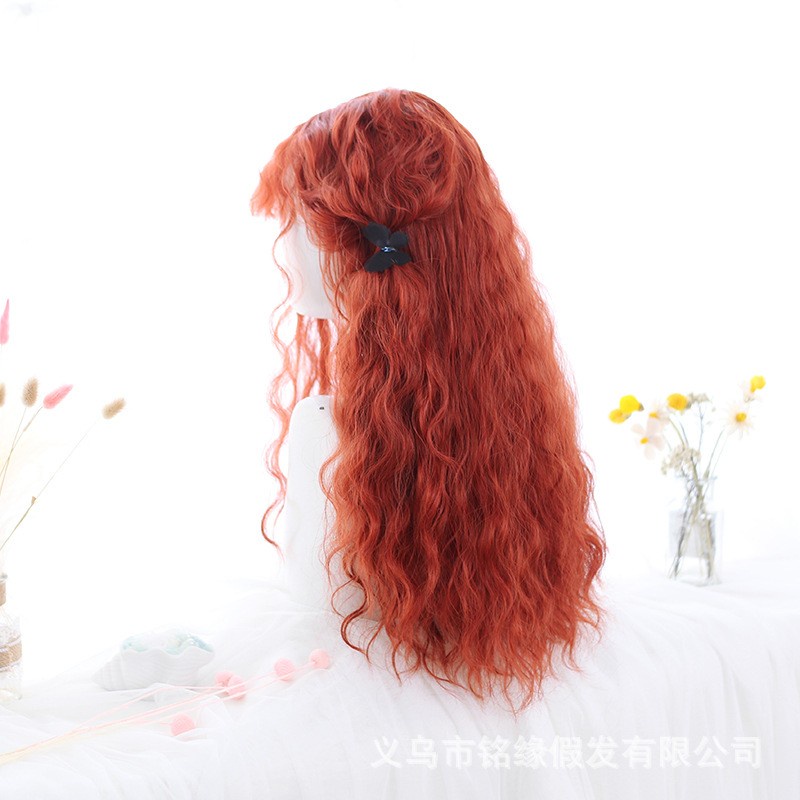 LOL-13 wig rambut palsu wanita brave princess orange curly import