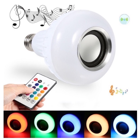 SPEAKER RGB BLUETOOTH WIRELESS DENGAN LAMPU LED RGBW E27