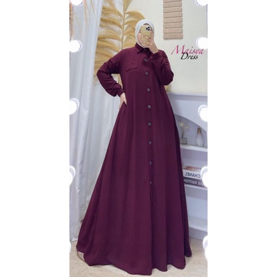 TERBARU GAMIS MAISYA DRESS/BAHAN CERUTY BABYDOLL/KANCING AKTIF