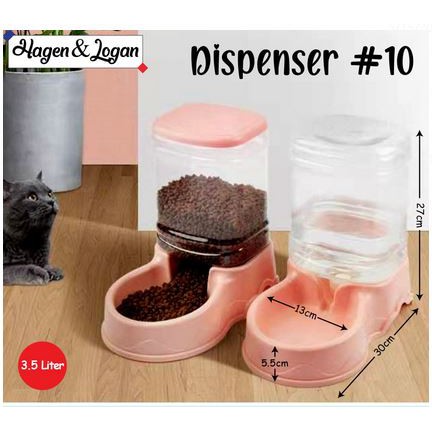 Tempat Makan / Minum Hewan Dispenser 10 Kucing Ajing Kelinci