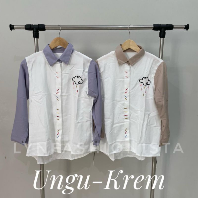 LYNFASHIONISTA-KEMEJA WANITA KOREAN STYLE/ATASAN CASUAL WANITA/723