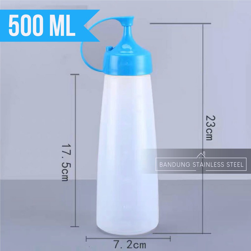 Botol Saus 500 ml 500ml Saos Kecap Minyak Mayones Plastik Warna