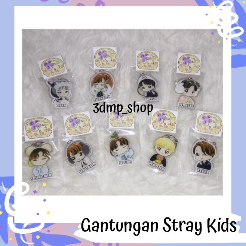 Gantungan Ganci Keychain Stray Kids Seungmin Felix Jisung Bangchan Changbin Jeongin Minho Hyunjin