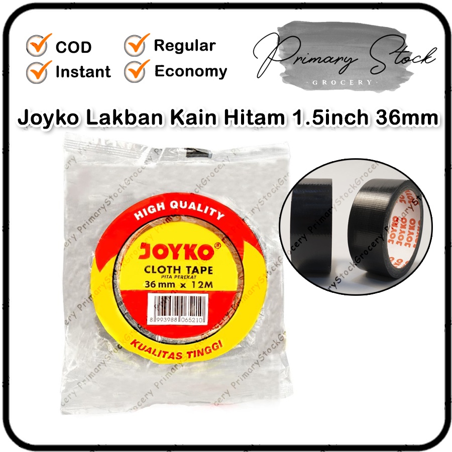 

Lakban Hitam 1.5 Inch Besar 36mm Joyko Isolasi Kain Jilid Solatip Selotip