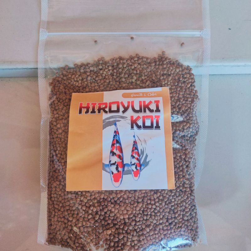 Pakan Ikan Makanan Ikan Pellet Ikan Koi Premium HIROYUKI KOI GROWTH &amp; COLOUR 500gr 2mm