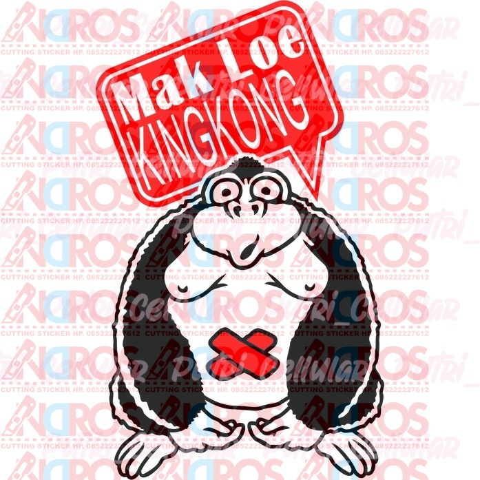 Cutting stiker motor dan mobil Kingkong