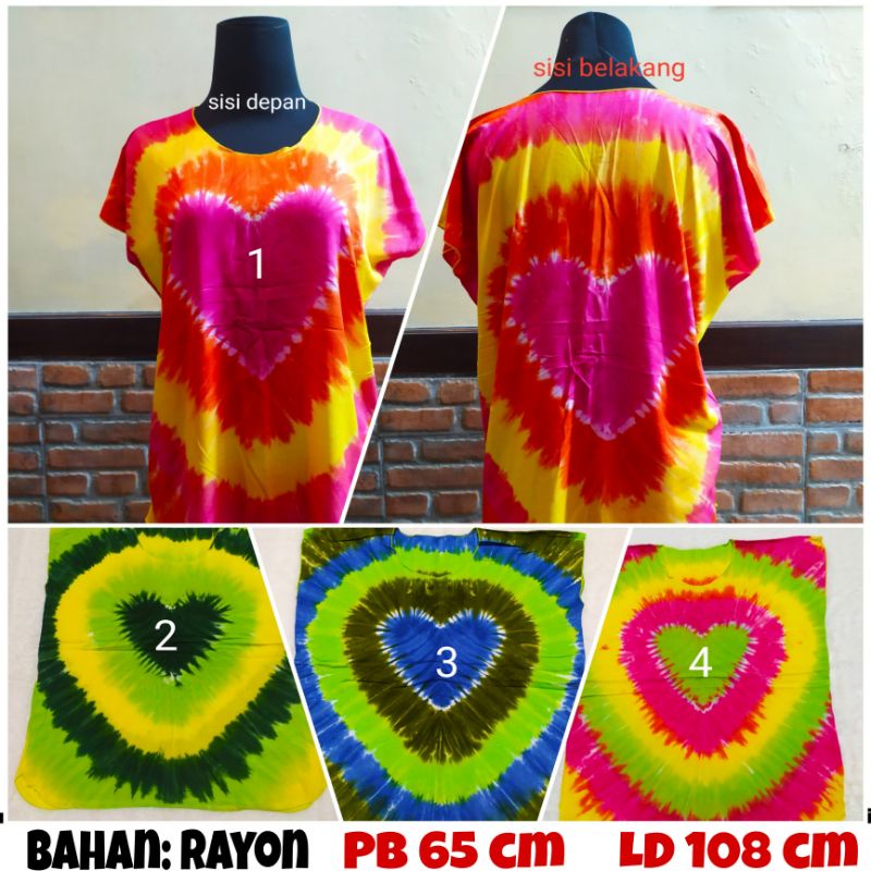 ATASAN LOVE PELANGI RAYON BALI/BLUS LOVE PELANGI RAYON BALI