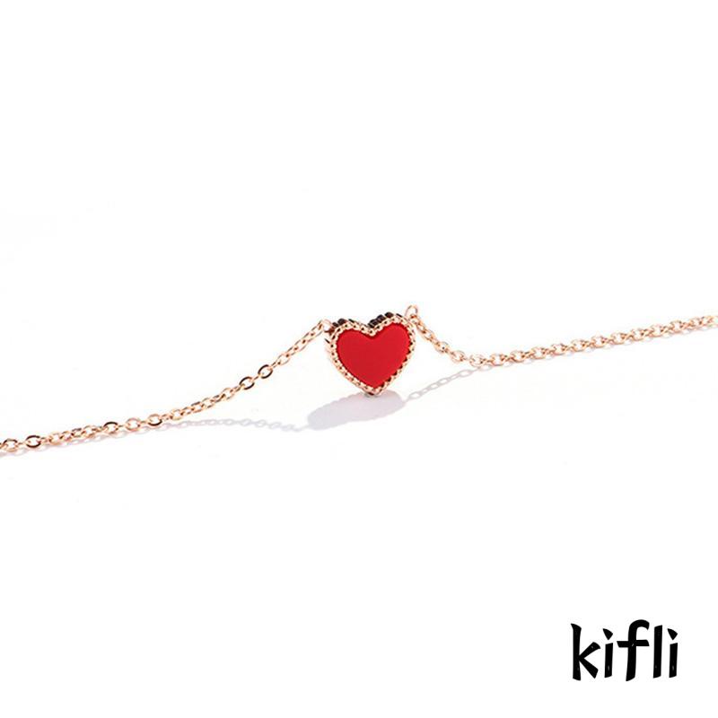 Kalung Bahan Titanium Steel Gaya Retro Untuk Hari Valentine