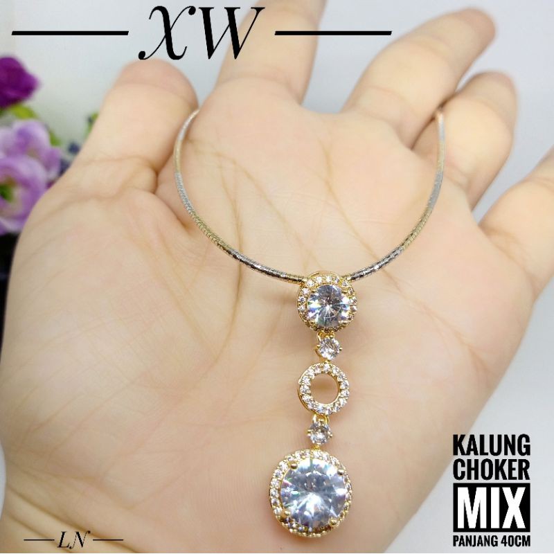 Kalung Choker Gold/Silver XW08122004