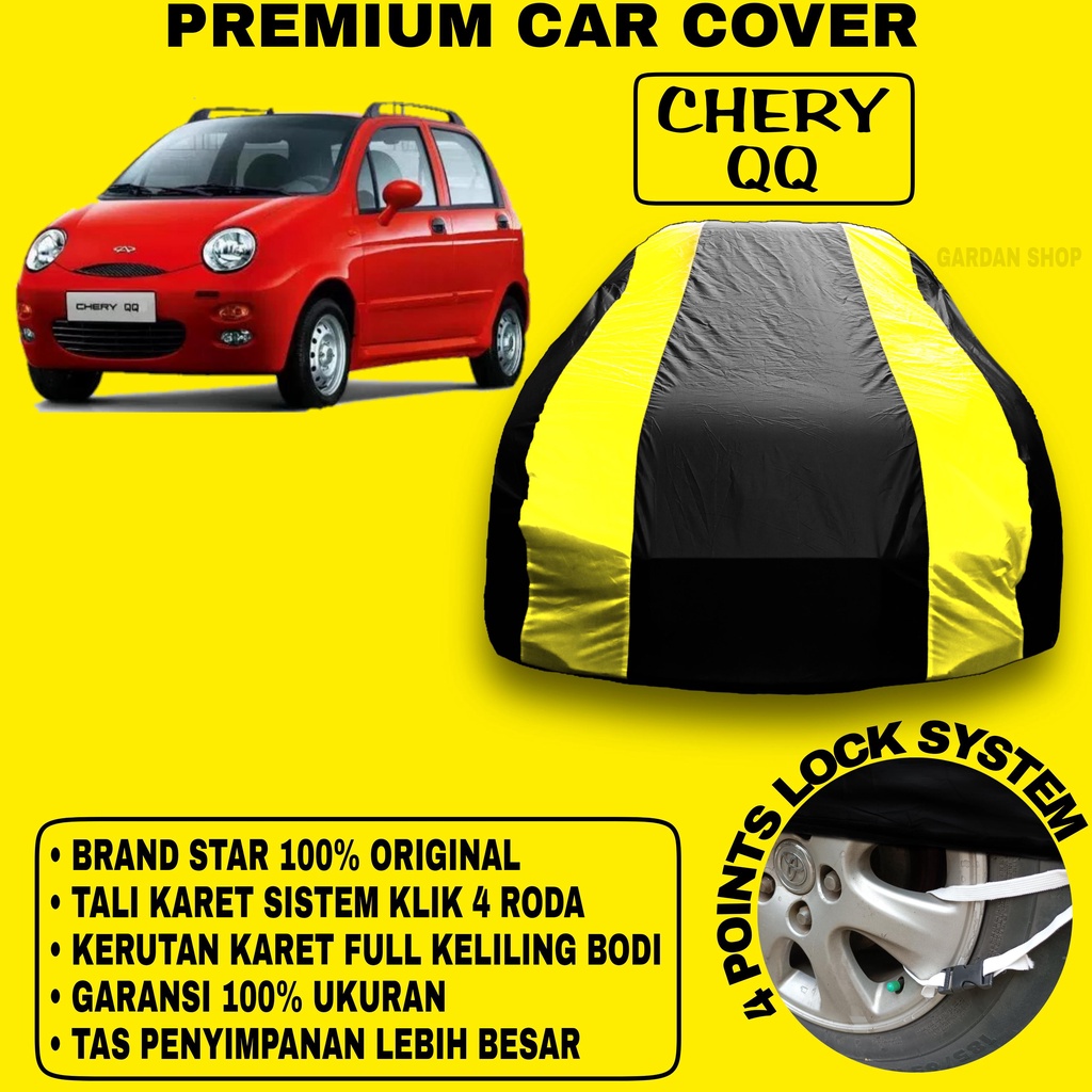 Body Cover CHERY QQ Sarung Strip KUNING Penutup Pelindung Bodi Mobil Chery Qq PREMIUM