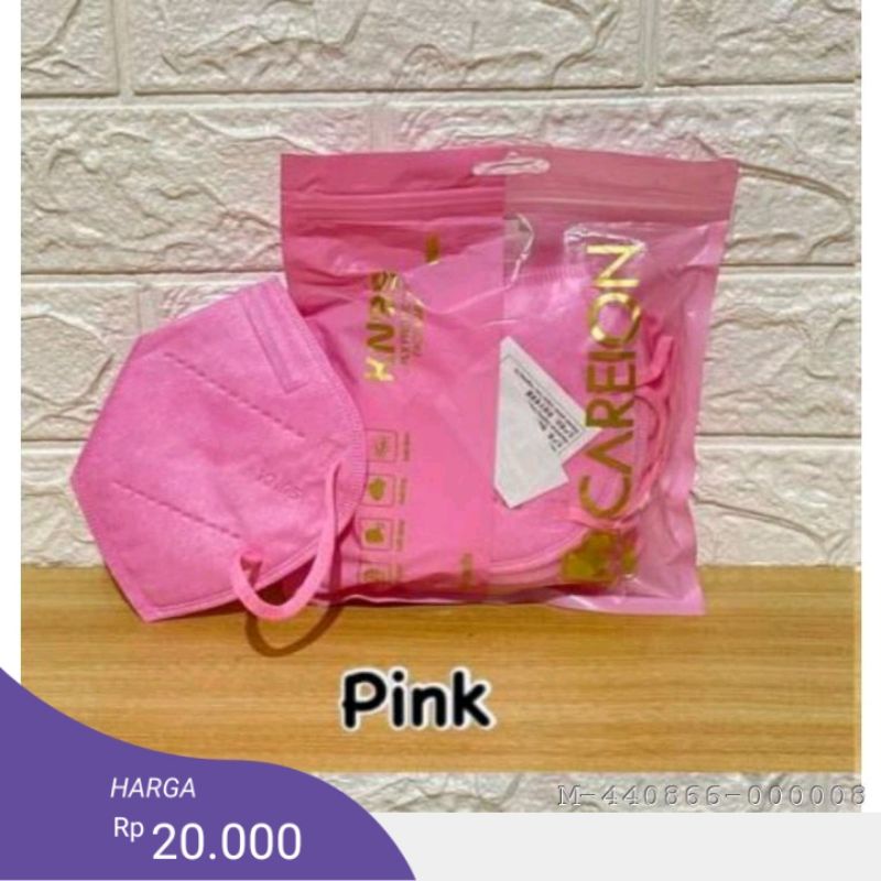 MASKER KN95 CAREON 10PCS VROS-133 Warna: lady pink, macha, violet, coklat, cherry red, navy blue, ap