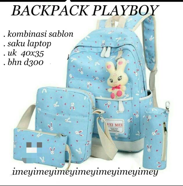 Tas Ransel Anak Sekolah playboy/tas ransel sekolah murah