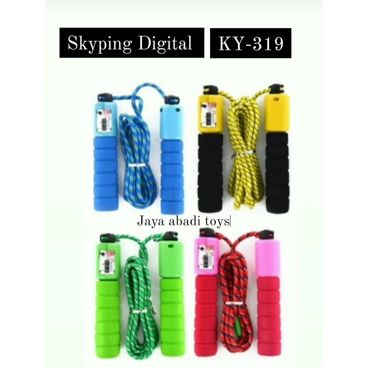 KY319 - Mainan Skipping SKyping Jump Rope Ada Tombol Digital KY-319