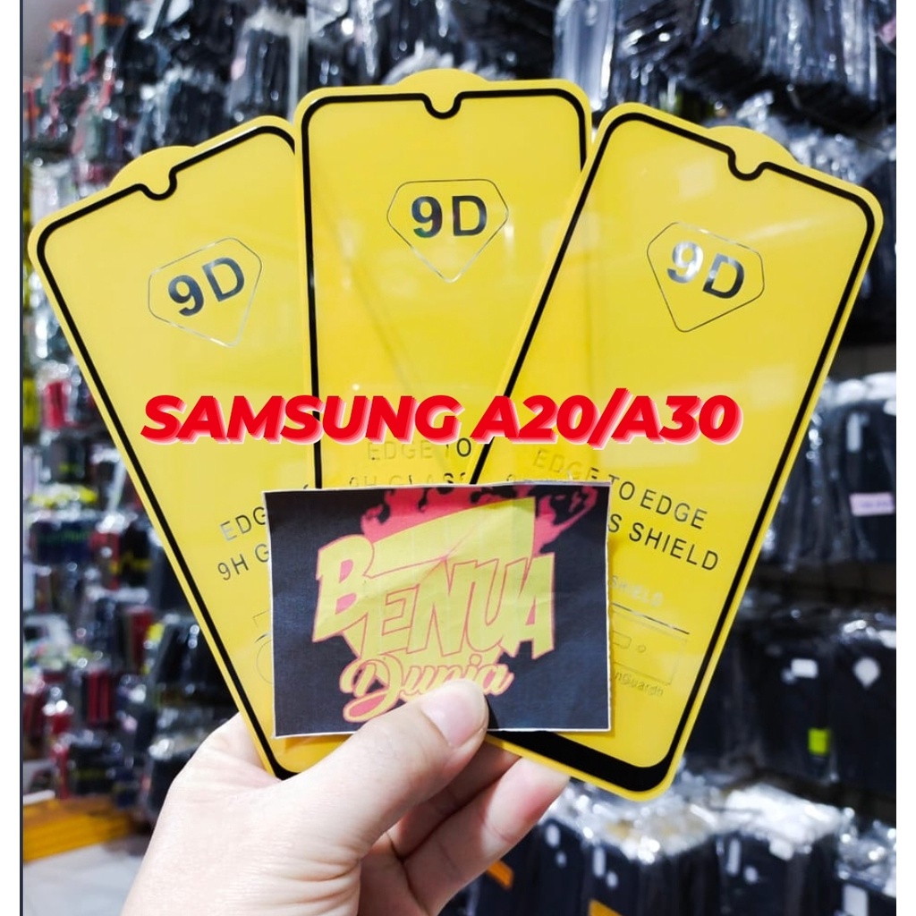 ANTI GORES KACA SAMSUNG A20/A30 - TEMPERED GLASS FULL LEM 9D TEMPERGLASS A20/A30 - BD