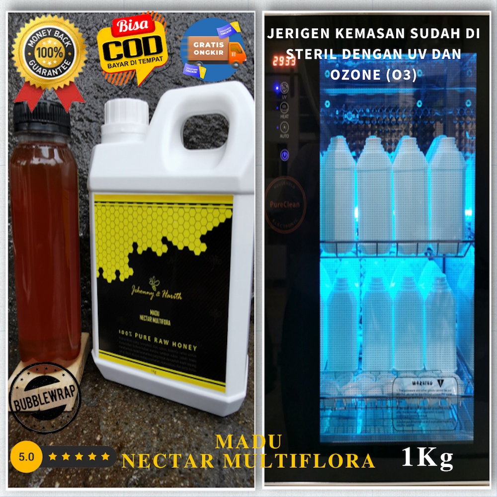 

Madu Nectar Multiflora 1kg 100% Murni Madu Mentah