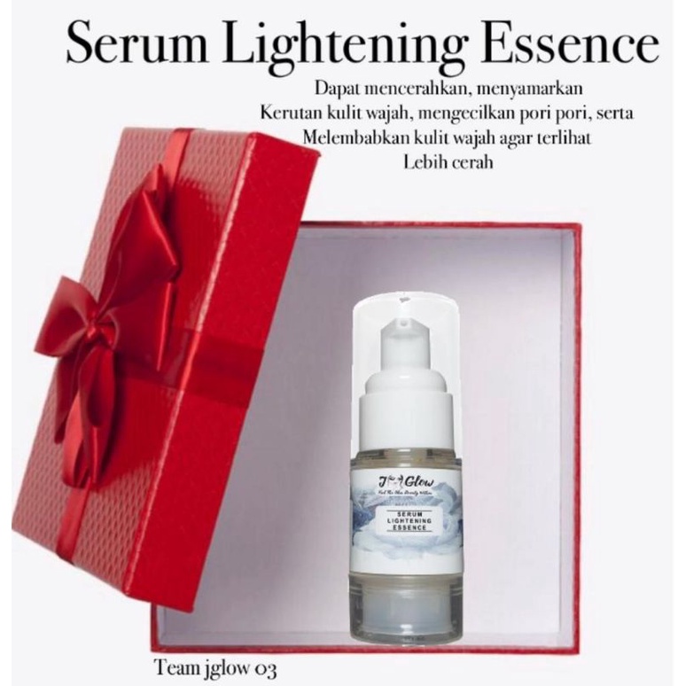 Serum Lightening Essence JGlow Serum Mata Panda JGLOW Ciruas JGlow Ranjeng JGLOW Ciruas J GLOW