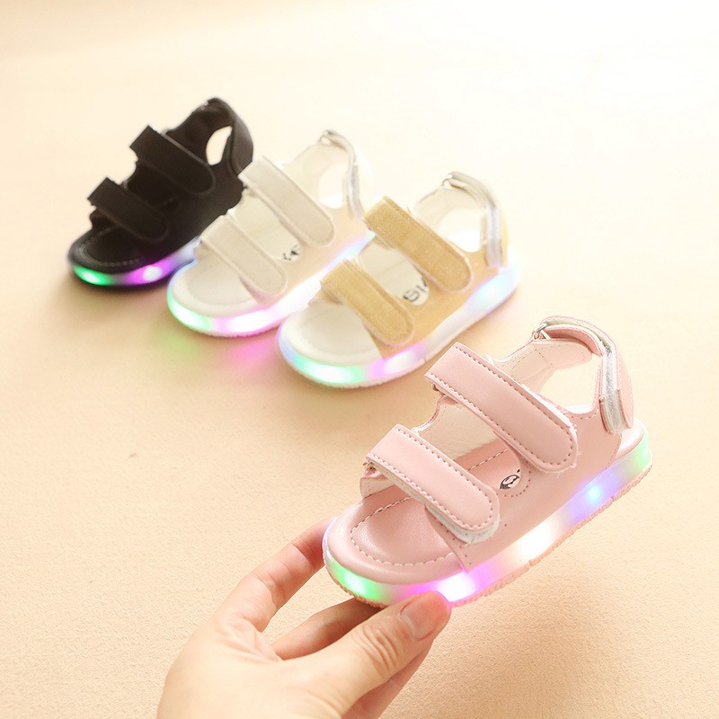 Sandal Anak LED Bahan Kanvas Import